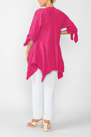 Fuchsia Dolman Sleeve Open Jacket